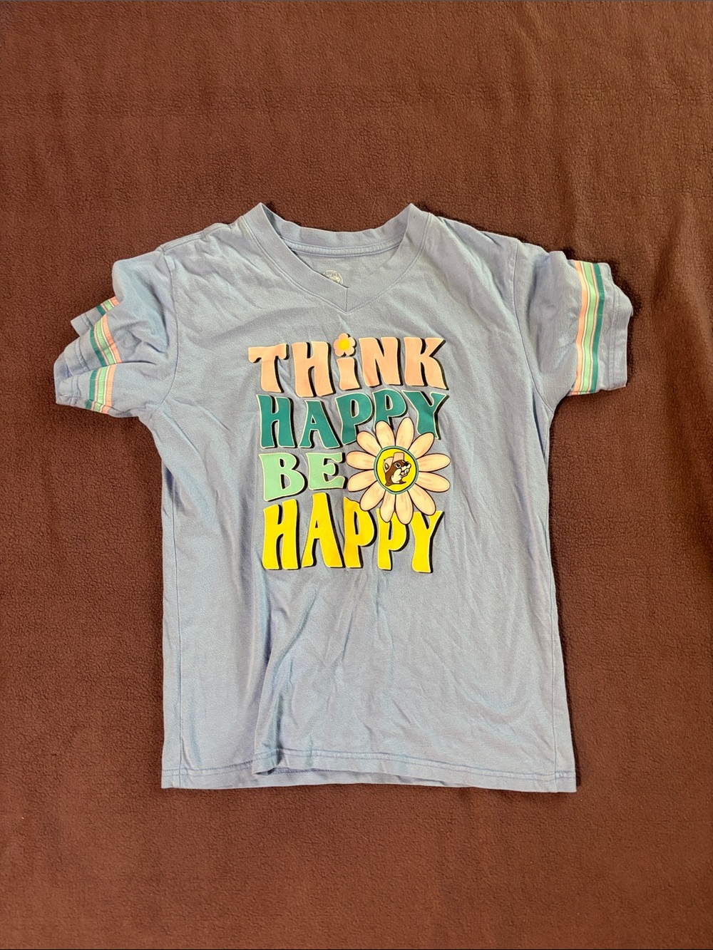 Think Happy Be Happy Buccees tee